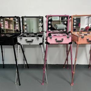 Maleta de Maquillaje con Ruedas LE con Espejo Iluminado, Caja de Cosméticos Grande de 24 Pulgadas, Maleta de Viaje con Bluetooth - Product Image 6