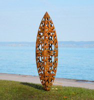 Sculpture moderne abstraite décorative en acier Corten de pelouse extérieure