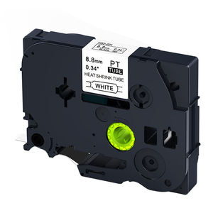Ruban adhésif thermorétractable noir sur blanc 8,8 mm HSe-221 HSe221 HS221 HS-221 Étiquette compatible pour <span class=keywords><strong>Brother</strong></span> <span class=keywords><strong>P</strong></span>-<span class=keywords><strong>Touch</strong></span> HS Tube - Product Image 3