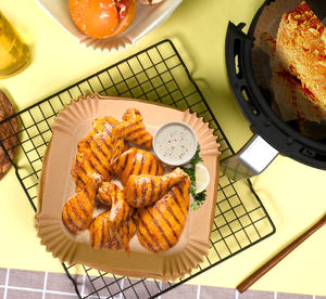 Papier absorbant carré LXM142 pour friteuse à air, qualité alimentaire, résistant aux hautes températures, pour plateau à graisse domestique - Product Image 4