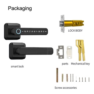 Ttlock güvenlik elektrik kilidi kolu akıllı parmak izi silindirik topuzu yuvarlak top smartsteps dijital akıllı kapı kilitleri - Product Image 6