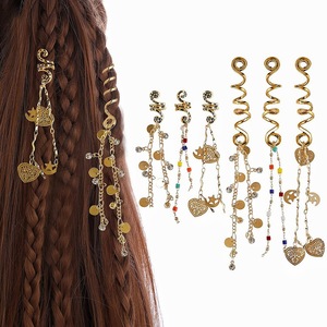 Cuerda de <span class=keywords><strong>pelo</strong></span> trenzada exagerada de estilo americano europeo, Natural Colgante de Piedra, anillo de <span class=keywords><strong>pelo</strong></span> Retro de estilo étnico y diademas con Clip - Product Image 1