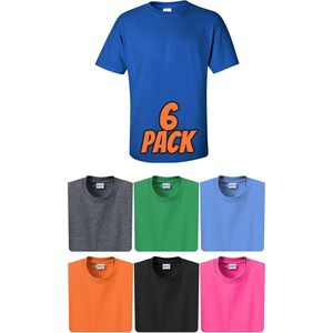 Men's Bulk Short Sleeve Crewneck <b>T</b>-<b>Shirts</b> <b>6</b> <b>Pack</b> Ultra Cotton Plain Tee Set Breathable Quick Dry - Product Image 1
