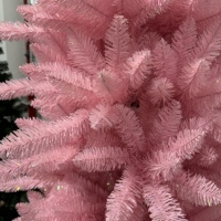 Fabricant OEM, arbre de Noël en PVC rose de 4 pieds, 5 pieds, 6 pieds, 7 pieds, 8 pieds avec support en métal blanc pour la décoration intérieure des fêtes