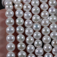 10-11mm blanc Edison près de la perle ronde en vrac perle d'eau douce naturelle bricolage collier accessoires