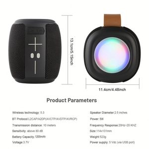 Speaker Outdoor Portable Subwoofer High Volume Waterproof Portable Desktop Bt5.2 <b>Wireless</b> Speaker - Product Image 2