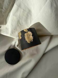 UOBOBO 8 унций Новый стиль Золотой трещины цемент ароматическая свеча банка черный роскошный бетон - Product Image 3