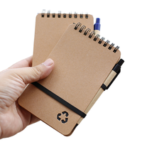 Carnet à spirales en kraft brun A6/A7, minutes de réunion imprimées, planificateur, papeterie de bureau personnalisée