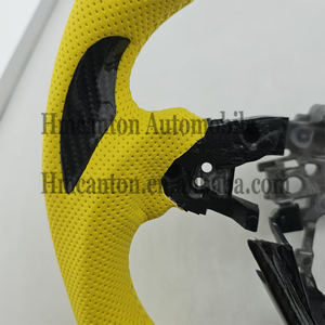 Brand New Yellow Leather Carbon Fiber Grip <b>Steering</b> <b>Wheel</b> <b>for</b> Honda Accord 10th Generation Car <b>Steering</b> <b>Wheel</b> - Product Image 6