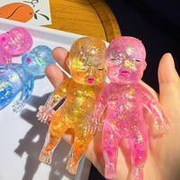 Jouet anti-stress amusant pour bébé, transparent, pailleté, en maltose, doux, à récupération lente, jouet sensoriel anti-stress