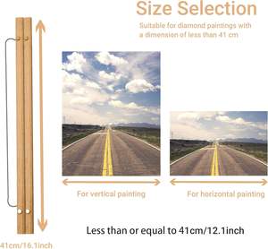 Cadres de peinture diamantés suspendus, 1 paquet, cadre en bois, vis, affiche, accessoires d'art diamantés - Product Image 5