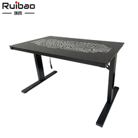Bureau d'ordinateur de jeu électrique réglable en hauteur, convertible, en bois moderne Ruibao, avec surface en fibre de carbone, couleur personnalisée