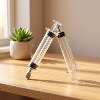 Vente en gros usine : Seringue préremplie en verre borosilicate de 10 ml avec embout Luer Lock et mesures imprimées pour l'emballage d'huiles essentielles et de liquides