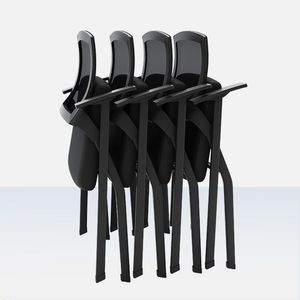 Silla de Conferencia Plegable con Tablero de Escritura, Respaldo de 37 cm, Silla de Oficina Plegable para Sala de Estudio, Espacio Comercial - Product Image 2