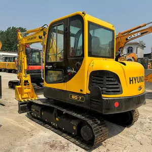 Excellent Quality Hyundai 60-7 Diggers Used Excavators Mini Excavator With Quick Coupler Thumb Attachment On Hot Sale
