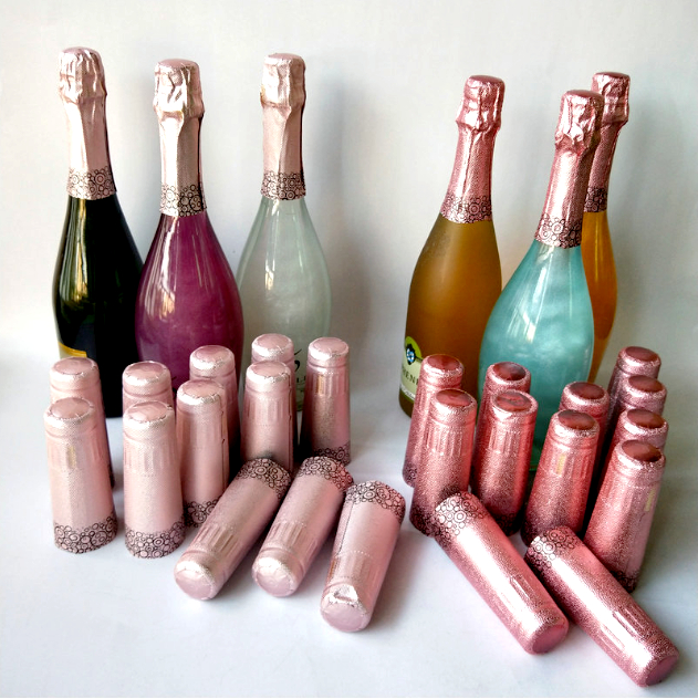 34 * 120mmシャンパンアルミホイルカプセルスパークリングワイン