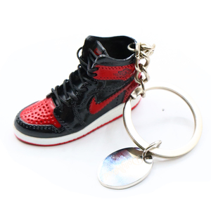 Wholesale Luxury Plastic With Mini box 2D 3D Soft Rubber PVC Shoes Sneaker keychain
