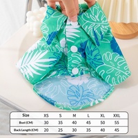 T-shirt pour animaux de compagnie, imprimé feuilles de plage, style hawaïen, pour chien et chat, Golden Retriever, en polyester, fin, respirant, toutes saisons, version coréenne