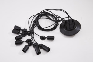 8 lumière Pendentif En Métal Noir Araignée Lustre pour Salon Café Magasins de Vêtements - Product Image 2