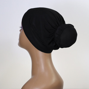 HZM-26246 Bonnets et foulards pour femmes <span class=keywords><strong>de</strong></span> style africain, turban uni, bandana, couvre-chefs en tissu jersey <span class=keywords><strong>de</strong></span> polyester - Product Image 5