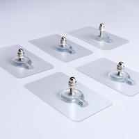 Crochets muraux auto-adhésifs Cintres muraux Étanche Durable Transparent sans perçage Cuisine Salle de bain Crochet à vis Cintre