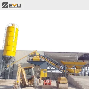 Low cost 25m3/h HZS25 stationary mini cement fixed type concrete batching plant in Pakistan