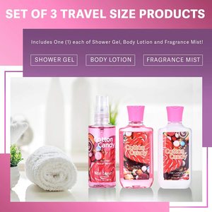 Vital Luxury Cotton Candy Bath <b>Body</b> Care Travel <b>Set</b> Home Spa Gifts Anti-Aging Vitamin E <b>Body</b> Lotion Shower Gel Fragrance <b>Mist</b> - Product Image 3