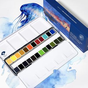 Pintura de Acuarela Sólida con Temática Oceánica, 24 Colores Vibrantes, Fuerte Capa de Difusión, para Artistas, Aficionados al Dibujo, Suministro al por Mayor - Product Image 1