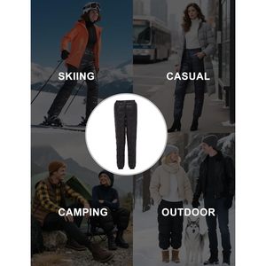 FOXA Womens Snow Pants Packable Winter Waterproof Windproof <b>Down</b> Ski <b>Trousers</b> - Product Image 4