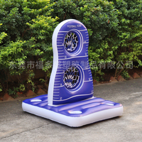 Usine Nouveaux Produits Gonflable Lancer Rugby Rack Piscine Divertissement Balle Flottant Rangée Double Trou Cible D'eau