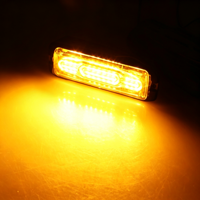 12W LED 18 Stroboskop-Modi Kühlergrill-Warnleuchte Seitenmontage Aluminiumlegierungsgehäuse Mehrfarbige Notfall-Blinkleuchte 4x4