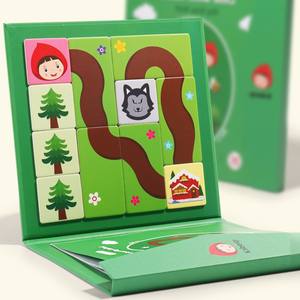 Jeu <span class=keywords><strong>de</strong></span> <span class=keywords><strong>puzzle</strong></span> labyrinthe en bois éducatif pour enfants, Le Petit Chaperon Rouge et le Grand <span class=keywords><strong>Loup</strong></span> Grison, vente en gros - Product Image 1