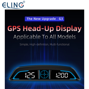 ELING Car Boat <strong>GPS</strong> HUD Speedometer <strong>Clock</strong> Head up Digital Speed <strong>Display</strong> MPH KM/H <strong>LED</strong> Screen Speeding Alarm for All Vehicles - Product Image 2