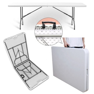 Mesa Plegable Portátil <span class=keywords><strong>de</strong></span> Plástico HDPE Blanca y Económica <span class=keywords><strong>de</strong></span> 6 Pies para Exteriores - Product Image 6