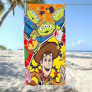 Wholesale Cute Cartoon Terry Towels High Quality Skin-Friendly Absorbent Quickdry Children's Bath Beach Towels - Product Image 3