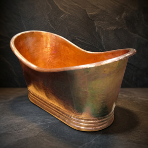Baignoire de Luxe en Cuivre pour Bain de Glace, Rectangulaire, Autoportante, Portable, Écologique, pour Adultes - Artisanat Indien - Product Image 1