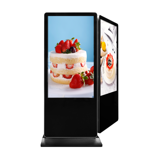 Factory 32-86 Inch LCD Advertising Floor Stand Double Sided Touch Screen Indoor Kiosk Vertical Totem Digital Signage and Display