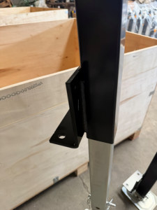 Nouveau support de levage carré soudé <span class=keywords><strong>en</strong></span> acier Q235B certifié CE pour remorque, avec jambe de support amovible et levage par manivelle robuste pour tondeuse de jardin - Product Image 2