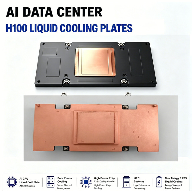 Customization Diffusion Welding Liquid Cooling Plate H100 GPU Data Center Water Cooling Block Micro-channel Design Advanced Heat