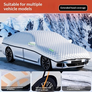 Housse de voiture universelle quatre saisons épaissie (type bâche) avec protection solaire, isolation thermique et pare-soleil - Product Image 3