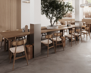 Sang Trọng Bàn Ăn Đặt 4 Ghế Bằng Gỗ Đồ Nội Thất Nhà Hàng Bàn Ăn Và Ghế Đặt Cho Khách Sạn Nhà Hàng Cafa - Product Image 4