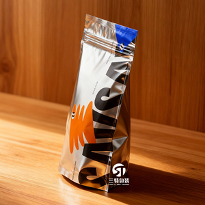 Custom Printed glossy finish Aluminum Foil Bags | 3 Side Seal Slider Zipper Handle Packaging for Clothing Accessories - Product Image 5