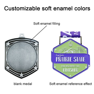 เหรียญรางวัลกีฬาโลหะสีทอง 3 มิติ แบบเปล่า ขายส่ง - Product Image 3