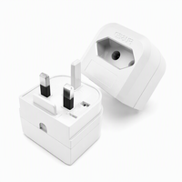 Adaptateur de prise de voyage VDE de type C européen vers type G britannique, en laiton et ABS, 13A 250V, modèle 5730