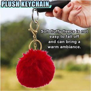 Sturdy <b>Keychain</b> With Plush Ball Customizable Charm Multicolor Polyester Design for Women Handbag Bag Pendant Promotion - Product Image 2