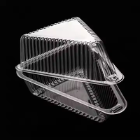 Scatola Triangolare per Fette di Torta, Contenitore in PET Trasparente, Confezione per Dessert, Porta Torta con Coperchio