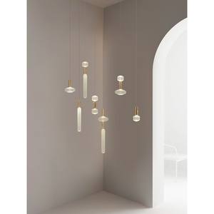 Postmodern Nordic Minimalist Striped Glass Chandelier Luxury Long <b>Light</b> Fixture for Bedroom <b>Dining</b> Room Bar Pendant <b>Light</b> - Product Image 1