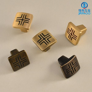 Poignées de meuble en laiton Jiehao, forme barre, style chinois, bronze antique, installation modulaire durable pour portes d'armoires - Product Image 5