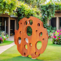 Décoration extérieure sculpture en métal rouillé en acier corten art de jardin en métal rouillé art de jardin oeuvre publique abstraite en acier corten