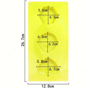 Moule en silicone écologique à 3 cavités en nid d'abeille pour la décoration de gâteaux, fabrication artisanale de savon en forme d'abeille, sans BPA, OEM/ODM - Product Image 2